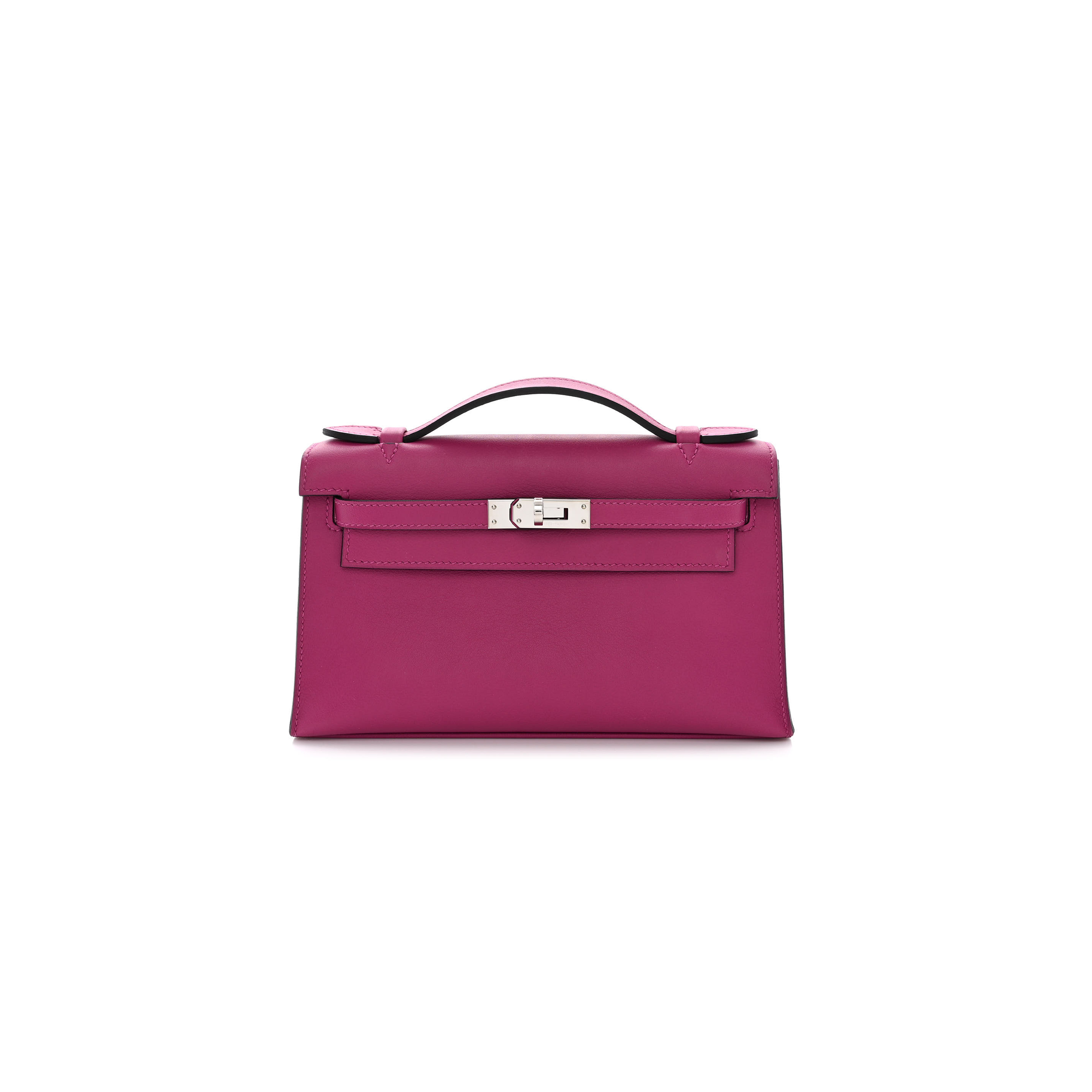 HERMÈS MASTER SWIFT KELLY POCHETTE CLUTCH ROSE POURPRE (22*14*7cm) 